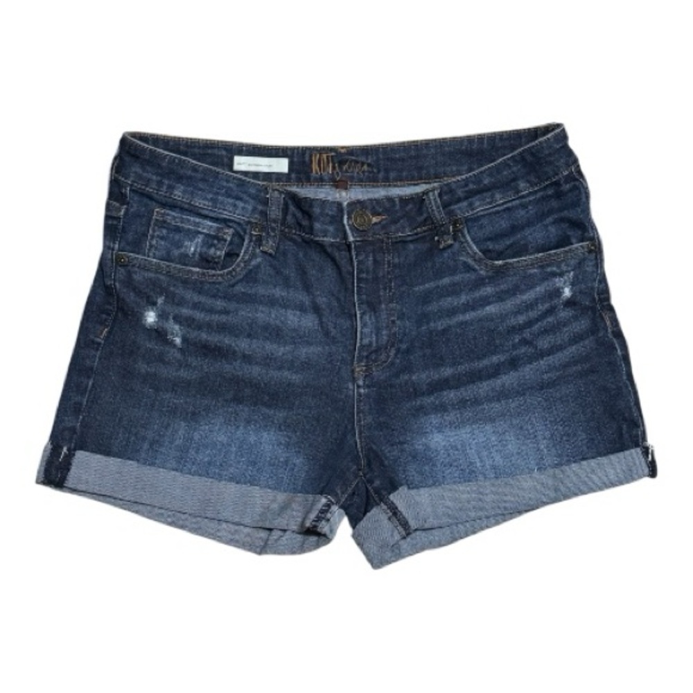 003 KUT FROM THE KLOTH Women's Katy Boyfriend High Rise Dark Denim Short - Sz 10